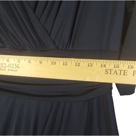 Dress Women's 14W Navy Knit Wedding Guest Ceremony Dynasty Style Bling Mother - Picture 7 of 12